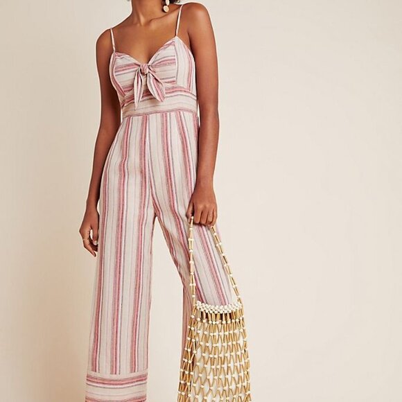 Anthropologie J.O. A Lisanna Tie-Front Jumpsuit - Picture 4 of 12